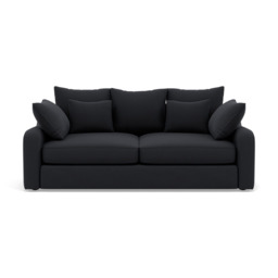 Thalia 2 Seater Sofa - Small Sofa Grade B - Pillow Back / Plush Velvet Charcoal - thumbnail 1