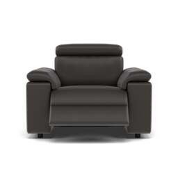 Nicoletti Rossini Recliner Armchair  - Power Recliner Armchair CB - Power Recliner with USB - Torello PS Chocol -S 91
