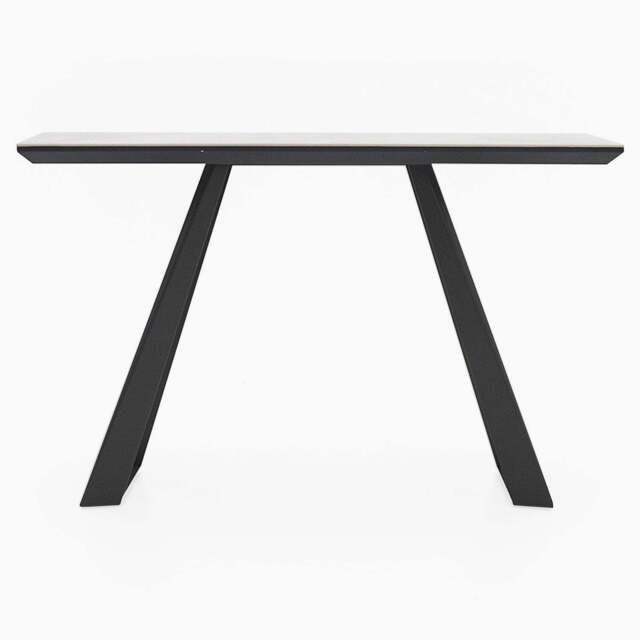 Romany Console Table - Console Table Light Grey Ceramic / Dark Grey - image 1