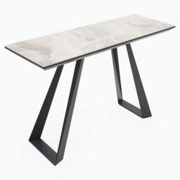 Romany Console Table - Console Table Light Grey Ceramic / Dark Grey - thumbnail 5
