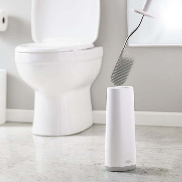 Joseph Joseph Bathroom Grey Toilet Brush - Flex Plus Toilet Brush White & Grey - image 1