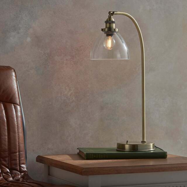 Hensen Antique Brass Table Lamp - DHD Hansen Table Lamp Antique Brass - image 1