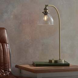 Hensen Antique Brass Table Lamp - DHD Hansen Table Lamp Antique Brass - thumbnail 1