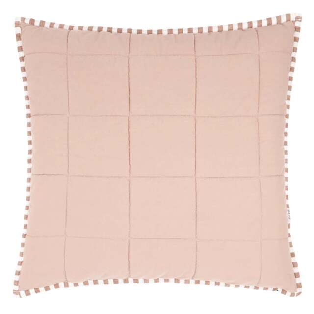 Hebden Stripe Brown Square Cushion - Hebden Stripe 55X55CM Cushion Pecan/Cotta - image 1