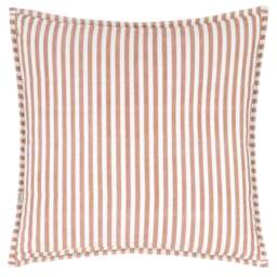 Hebden Stripe Brown Square Cushion - Hebden Stripe 55X55CM Cushion Pecan/Cotta - thumbnail 2