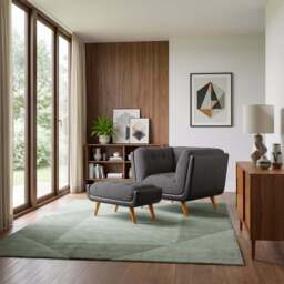 Siena Armchair - Armchair F8 + Cat 55 - Darwin Charcoal 50493 + Cat 55/72 - thumbnail 2