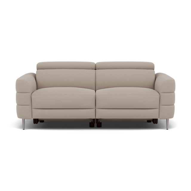 Hoy 3 Seater Sofa - 3 Str Static W/Manual Headrest Fabric - CU9101-5-UK Oxford Beige - image 1