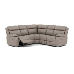 Galaxy Corner Recliner Sofa - Combination 3 2 Corner 2 with 2 Power Recliners Cat 25S - Left Hand Facing - Power Recliner with USB - NCS-722A TAUPE