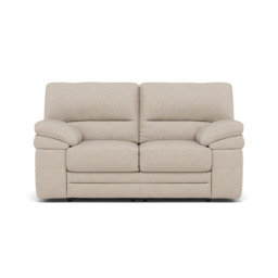 Gino 2 Seater Recliner Sofa - 2 Seater Power Recliner Sofa with USB F8 - Power Recliner with USB - Hopsack Linen 70004 - thumbnail 2