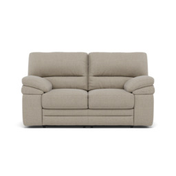 Gino 2 Seater Recliner Sofa - 2 Seater Power Recliner Sofa with USB F8 - Power Recliner with USB - Hopsack Linen 70004