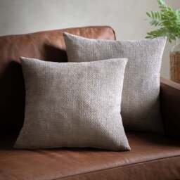 Basketweave Chenille Cream Cushion 2 Pack - Basketweave Chenille Cushion Cream 2pk