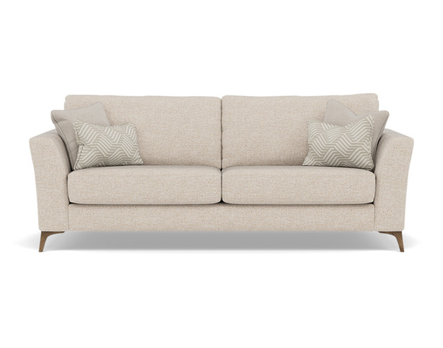 Chilton 3 Seater Sofa - 3 Seater Sofa Fabric - Chrome Feet / Barley Linen - image 1