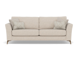 Chilton 3 Seater Sofa - 3 Seater Sofa Fabric - Chrome Feet / Barley Linen - thumbnail 1