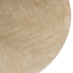 Eichholtz Melchior Round Dining Table Washed Oak Veneer / Brushed Brass Finish - Round Dining Table Washed Oak Veneer / Brushed Brass Finish - thumbnail 5