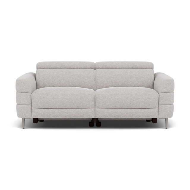 Hoy 3 Seater Sofa - 3 Str Static W/Manual Headrest Fabric - KB-1280-UK Darwin Silver - image 1