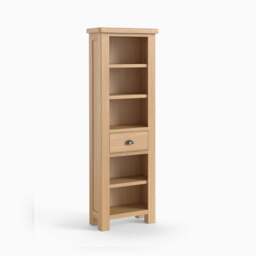 Navarre Slim Bookcase - Slim Bookcase Oak / Oak Veneer - thumbnail 1