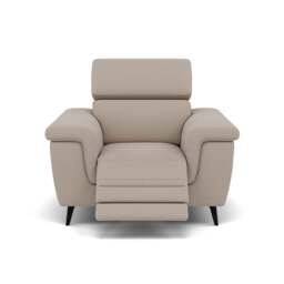Sparta Recliner Armchair - Chair W/ Power Recliner W/ Power Headrest Fabric - Power with Power Headrest & USB - CU9101-5-UK Oxford Beige