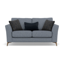 Chilton 2 Seater Sofa - 2 Seater Sofa Fabric - Chrome Feet / Barley Marine - thumbnail 1