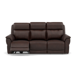 Juno 3 Seater Recliner Sofa - 3 Seater Sofa 2 Power Recliners Lumbar Support Cat 60 - Power with Power Lumbar & USB - Cat-60/08 Montana Chocolate - thumbnail 1