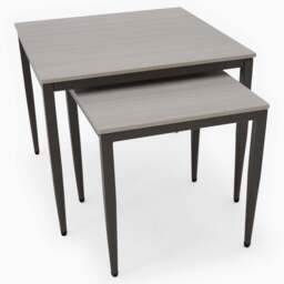 Phase Nest of Tables - Nest of Tables Latte Tones (Buwen) Matt Ceramic / Warm Brown Metal Frame - thumbnail 6
