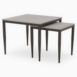 Phase Nest of Tables - Nest of Tables Latte Tones (Buwen) Matt Ceramic / Warm Brown Metal Frame