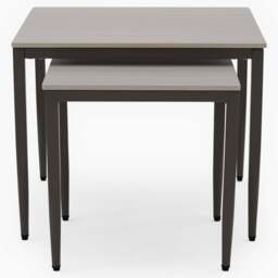 Phase Nest of Tables - Nest of Tables Latte Tones (Buwen) Matt Ceramic / Warm Brown Metal Frame - thumbnail 3