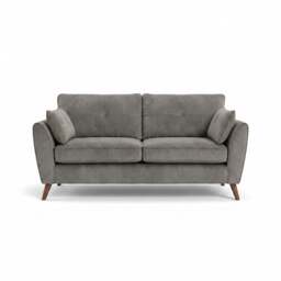 Zara 3 Seater Sofa - 3 Seater Sofa - Plush Silver / Light Feet - thumbnail 1