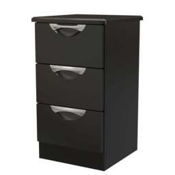 Colton 3 Drawer Bedside Cabinet - 3 Drawer Bedside Cabinet - WGW - White Gloss & White - thumbnail 3