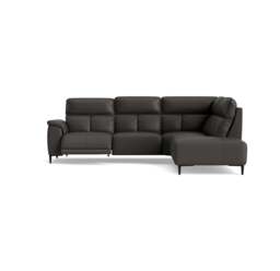Loma Large Corner Sofa - Combination 2 Right Terminal with 2.5 Left Power 2 Pieces Cat 20S - Right Hand Facing - Power Recliner with USB - NWS-517E SHALE GREY