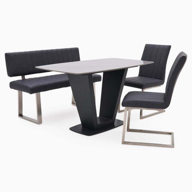 Alpha Dining Table, Bench & 2 Chairs Set - image 1