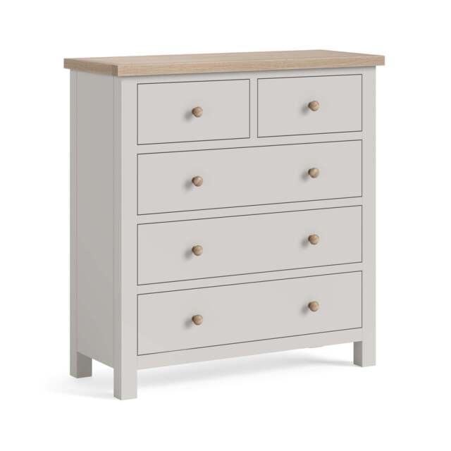 Elmstead Grey 2 Over 3 Drawer Chest - 2 Over 3 Drawer Chest Stone Grey - image 1