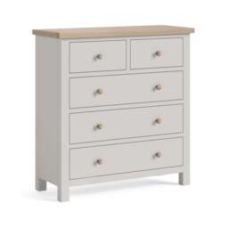 Elmstead Grey 2 Over 3 Drawer Chest - 2 Over 3 Drawer Chest Stone Grey