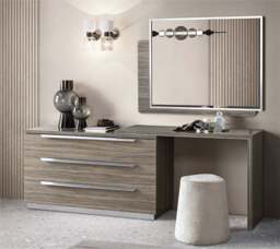 Kroma 3 Drawer Cabinet - Toilette 3 Drawer Dresser Silver Birch - Silver Birch - thumbnail 2