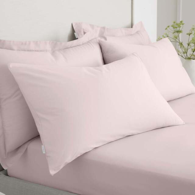 200TC Percale Blush Std Pillowcase Pair - image 1