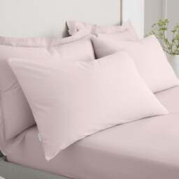 200TC Percale Blush Std Pillowcase Pair