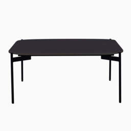 Rocco Black and Gold Square Coffee Table - Square Coffee Table Black & Gold Ceramic Top / Black Powder Coated Metal Legs - thumbnail 1