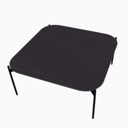 Rocco Black and Gold Square Coffee Table - Square Coffee Table Black & Gold Ceramic Top / Black Powder Coated Metal Legs - thumbnail 3