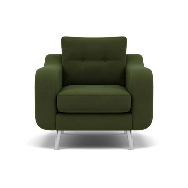 Phoebe Armchair - Chair Grade B - Plush Velvet Vine / Chrome - image 1