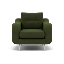 Phoebe Armchair - Chair Grade B - Plush Velvet Vine / Chrome - thumbnail 1