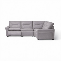 Lusso Corner Sofa - Combination 6 2.5 Right Corner 1.25 Power CAT25S - Right Hand Facing - Power Recliner with Power Footrest and USB - NCS-042E ELEPHANT - thumbnail 1