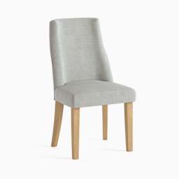 Luna Pair of Light Oak/Beige Dining Chairs - Luna Dining Chair - Pair Light Oak / Beige - thumbnail 2