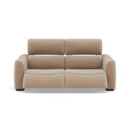 Beck 3 Seater Recliner Sofa - 2.5 Seater Sofa with 2 Power Recliners Fabric - Power Recliner with USB - FAB-CAN-170 MUSHROOM - thumbnail 1