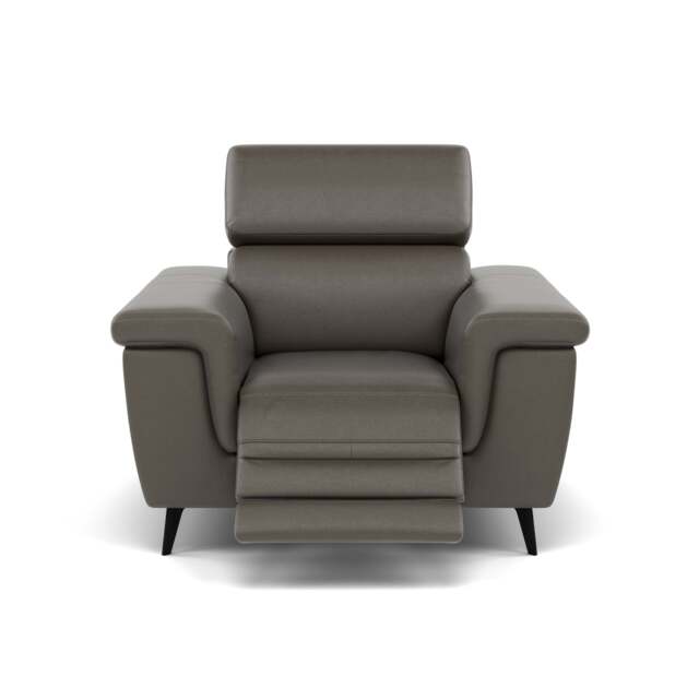 Sparta Recliner Armchair - Chair W/ Power Recliner W/ Ratchet Headrest Cat NL/O/S - Power with Manual Headrest - NL5101 New York Anthkacite Grey - image 1