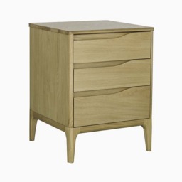 Ercol Rimini 3 Drawer Bedside Cabinet - 3 Drawer Bedside Cabinet Clear Matt - thumbnail 3