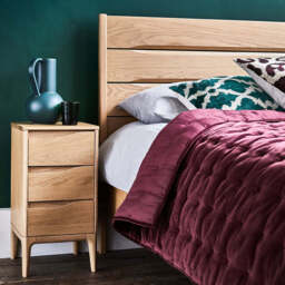 Ercol Rimini 3 Drawer Bedside Cabinet - 3 Drawer Bedside Cabinet Clear Matt - thumbnail 2