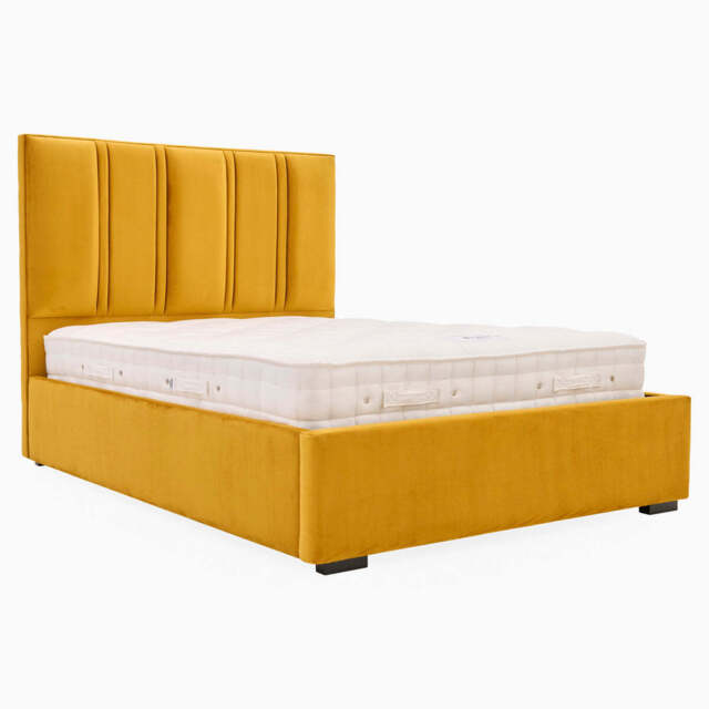 Highgrove Tate Ottoman Divan Bed - Ottoman Bedframe 135 x 190cm - Double - Lace Dolphin - image 1