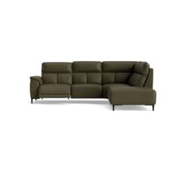 Loma Large Corner Sofa - Combination 2 Right Terminal with 2.5 Left Power 2 Pieces Cat 20S - Right Hand Facing - Power Recliner with USB - NWS-548E DARK OLIVE - thumbnail 1