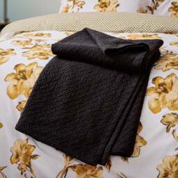 Ted Baker Diagonal T Matelasse Throw - Diagonal T Matelasse Throw Black 260X250CM - thumbnail 2