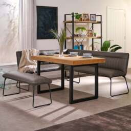 Detroit Dining Table, Marx Corner Bench & Low Bench Set - thumbnail 1