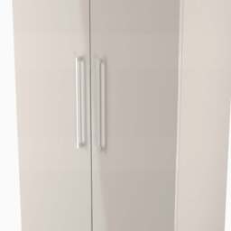 Portland Tall Plain Double Wardrobe - Tall Plain Double Wardrobe - GGDG - Grey Gloss & Dusk Grey - thumbnail 9